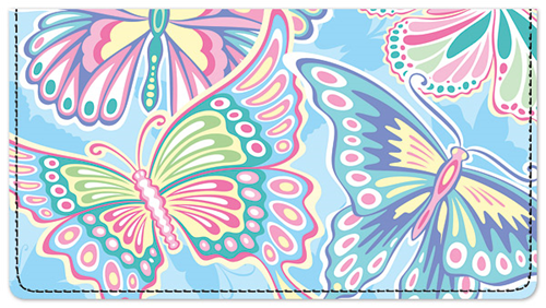Psychedelic Butterflies Checkbook Cover