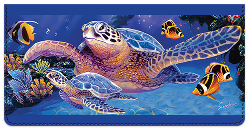 Steve Sundram Sea Turtles Checkbook Cover