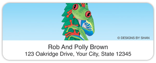 Designs by Shan&#153; Red-Eyed Tree Frog Address Labels