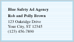 Blue Safety Business Cards
