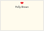 Heart Motif Flat Cards