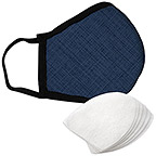 Navy Texture - Standard Face Mask with Filters