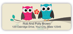 Whimsical Owls Address Labels