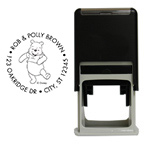 Happy Winnie the Pooh Round Stamp