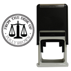 Justice Round Stamp