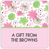 Green & Pink Flowers Gift Labels