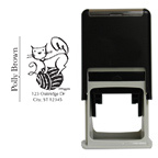 Kitty Playing with Yarn Square Stamp