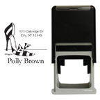 Striped Stiletto Square Stamp