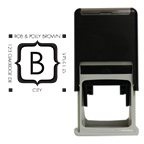 Brackets Monogram Square Stamp