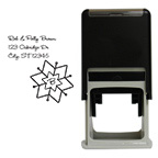 Monogram Snowflake Square Stamp