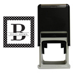Polka Dot Monogram Square Stamp