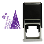 Purple Tree Square Stamp