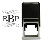 Swirl Monogram Square Stamp