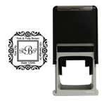 Spangle Monogram Square Stamp