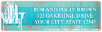 Beachy Stripes Address Label