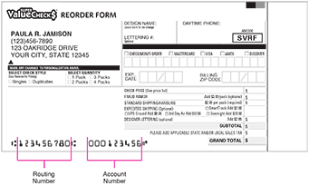 sample reorder form